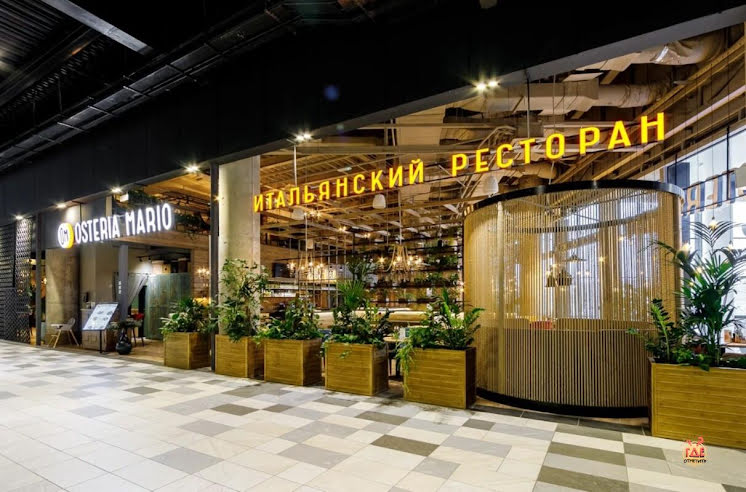 Основной зал  в «Osteria Mario ТРЦ «Саларис»» фотография №10