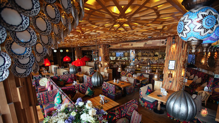 Зал ресторана  в «Чайхона №1 на Новом Арбате» фотография №18