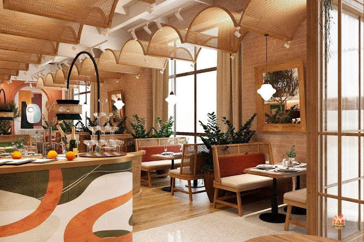 Основной зал в «Итальянка» фотография №2