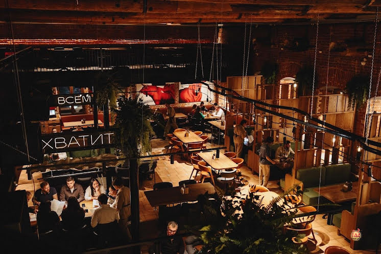 Основной зал в «Мясной №1» фотография №2